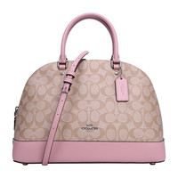 COACH 蔻驰 Sierra系列 女士单肩手提贝壳包 F27584 SVOSA 卡其粉色 大号