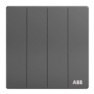 ABB 轩致系列 AF124-G 四开单控开关 灰色