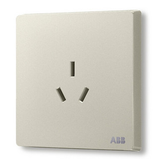 ABB开关插座面板 16A三孔空调插座 轩致系列 银色 AF206-CS