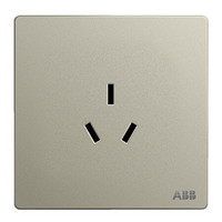 ABB开关插座面板 16A三孔空调插座 轩致系列 银色 AF206-CS