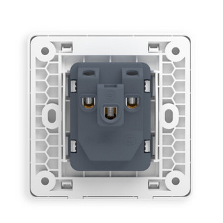 ABB开关插座面板 86型16A三孔空调插座 明致系列 灰色 AQ206-EG