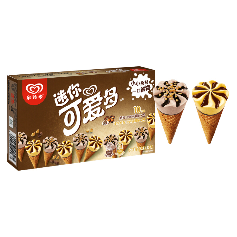 walls 和路雪 迷你可爱多甜筒 提拉米苏朗姆口味 20g*10支