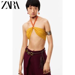 ZARA 新款 蝴蝶结饰抹胸 LIMITED EDITION 03859044305