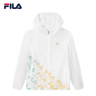 FILA 斐乐官方男士运动外套2021夏季新款扎染轻薄皮肤衣 标准白-WT 170/92A/M