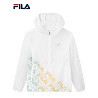 FILA 斐乐官方男士运动外套2021夏季新款扎染轻薄皮肤衣 标准白-WT 180/100A/XL