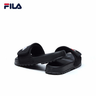 FILA 斐乐官方运动拖鞋男 2021新款夏季舒适凉拖鞋沙滩鞋PONZA 黑-BK 44.5