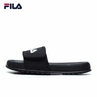 FILA 斐乐官方运动拖鞋男 2021新款夏季舒适凉拖鞋沙滩鞋PONZA 黑-BK 44.5