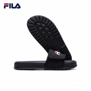 FILA 斐乐官方运动拖鞋男 2021新款夏季舒适凉拖鞋沙滩鞋PONZA 黑-BK 39