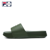 FILA FUSION 斐乐潮牌运动拖鞋女子2021夏季新款一字带休闲沙滩鞋 柏树绿-CP 40