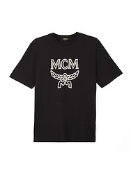 MCM 男士 黑色1976系列黑色经典logoT恤日常休闲短袖夏装上衣 MHTASMM04BT00S