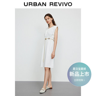 UR2021夏季新品女装气质简约圆领无袖宝藏连衣裙WH14SBGN2001