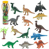 衾美  仿真恐龙模型玩具   12件套  装桶