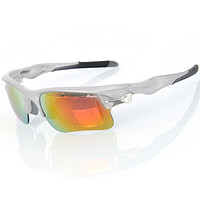 邦士度BASTO 骑行眼镜BS105 户外运动眼镜 偏光防紫外线 5中镜片套装