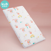 可优比（KUB）婴儿床床笠新生儿床上用品儿童床罩3层竹棉纱布床单-长耳兔露娜-120*65cm
