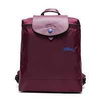 LONGCHAMP 珑骧 Le Pliage系列 女士织物可折叠双肩背包 1699 619 P22 紫红色 中号