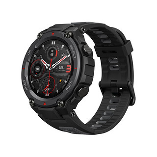 AMAZFIT 跃我 T-Rex Pro 智能手表 47.7mm 黑色 陨石黑硅胶表带 (北斗、GPS、NFC、血氧)