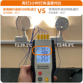 爱德朗 led轨道灯服装店射灯商用超亮节能店铺聚光COB导轨式天花灯