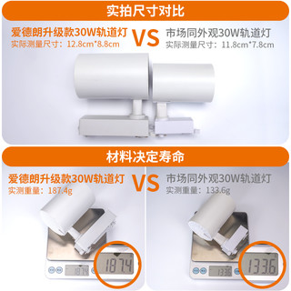 爱德朗 led轨道灯服装店射灯商用超亮节能店铺聚光COB导轨式天花灯