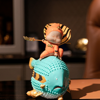 稀奇艺术瞿广慈&海错图作者无穷小亮《逍遥游》10X14X6cm 雕塑 玻璃钢手绘