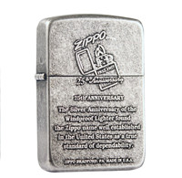 ZIPPO 之宝 ZBT-1-61f B款历史25周年打火机 银色 【自用套装】