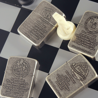 ZIPPO 之宝 ZBT-1-61f A款历史5周年打火机 银色 【礼盒套装】
