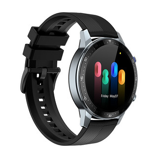 ZTE 中兴 WATCH GT 智能手表 47.8mm 烟墨灰铝合金表壳 黑色硅胶表带（GPS、血氧、心率）