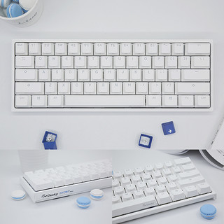 Ducky 吉利鸭 One2 MIni 61键 有线机械键盘 白色 Cherry红轴 RGB