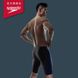 Speedo/速比涛男士泳衣全新电气矩阵系列DFN-1101新款肌理感男子及膝泳裤男8134365293 黑色/深蓝色 36