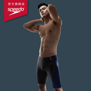 Speedo/速比涛男士泳衣全新电气矩阵系列DFN-1101新款肌理感男子及膝泳裤男8134365293 黑色/深蓝色 36