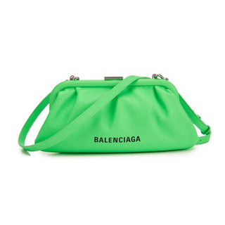 巴黎世家 BALENCIAGA 21春夏 女士 荧光绿色Cloud XS牛皮革肩带手包 618895 1IZO3 3807