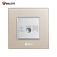 BULL 公牛 插座面板 一位电视 86型电源墙壁插座 金色-(G22T103-G)/1只