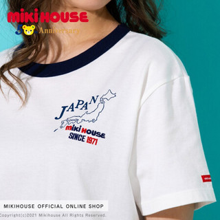 MIKIHOUSE 夏季新品 50周年限定城市款T恤日本印象精致刺绣  成人白色 100cm/儿童