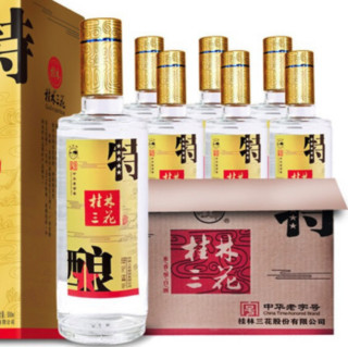 GUILIN SANHUA 桂林三花 水晶 特酿 52%vol 米香型白酒 500ml*6瓶 整箱装