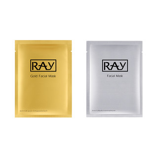 妆蕾 RAY 面膜套装 (金色提亮面膜35g*10片+银色补水面膜35g*10片)