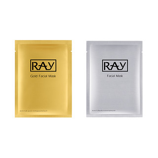 RAY 面膜套装 (金色提亮面膜35g*10片*2盒+银色补水面膜35g*10片*2盒)