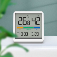 米物 静享温湿度计时钟 白色