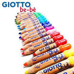 GIOTTO be-be 儿童笑脸大粗杆彩色铅笔 10色桶装 带卷笔刀