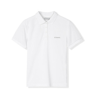 Columbia哥伦比亚户外21春夏新品女子休闲针织短袖POLO衫AR1470 100 L