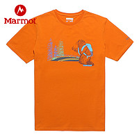 Marmot Marmot/土拨鼠春夏户外运动亲肤柔软弹力透气中性短袖T恤