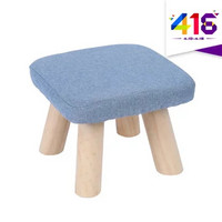 缘诺亿  蘑菇创意换鞋凳儿童矮凳四脚方凳可拆洗家居凳实木卡通凳