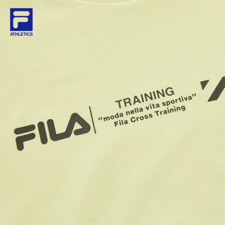 FILA ATHLETICS斐乐女子短袖T恤2020夏季新款运动字母健身训练服 麦梗色-LG 170/88A/L