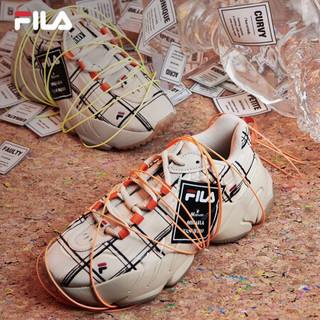 FILA × MIHARA 斐乐官方ADE情侣老爹鞋2020秋新款休闲运动鞋女 白帽灰-WG 39