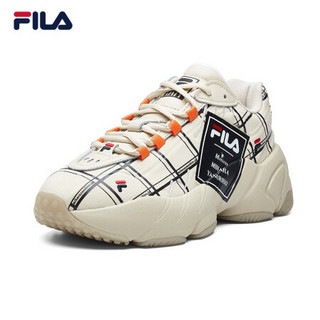 FILA × MIHARA 斐乐官方ADE情侣老爹鞋2020秋新款休闲运动鞋女 白帽灰-WG 39