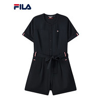 FILA 斐乐官方女士连体裤2021夏季新款收腰连体短裤 传奇蓝-NV 155/76A/XS