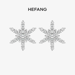 HEFANG Jewelry HEFANG迷你飘雪耳钉925纯银女小巧简约耳饰品2019新款潮