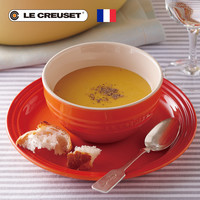 法国酷彩 LE CREUSET 炻瓷大号汤碗20cm菜水果沙拉麦片面碗大号 家用时尚彩色(桔色)