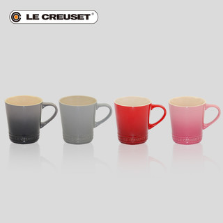 法国LE CREUSET酷彩 炻瓷马克杯300ml热水咖啡杯子V型办公茶水杯（蚝灰色）