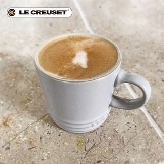 法国LE CREUSET酷彩 炻瓷马克杯300ml热水咖啡杯子V型办公茶水杯（蚝灰色）