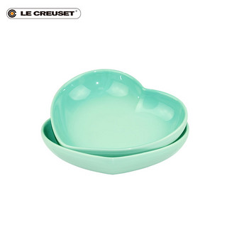 法国LE CREUSET酷彩 炻瓷创意时尚心形盘2件套水果盘家用餐盘碟子