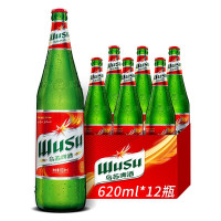 WUSU 乌苏啤酒 大红乌苏620ml*12瓶整箱烈性小麦啤酒装